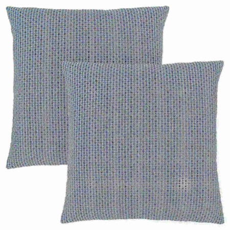 Monarch Specialties Pillows, Set Of 2, 18 X 18 Square, Insert Included, Accent, Sofa, Couch, Bedroom, Polyester, Blue I 9241
